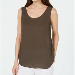 NEW ALFANI SLEEVELESS SCOOP-NECK SHELL